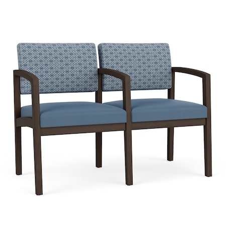 Lesro Lenox 2 Seat Tandem Seating W/ Arm, 44 in W 26 in L 31.5 in H LW2103